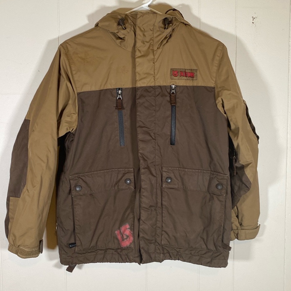 Burton Snowboard Ski Coat‎ Kids size large play condition brown see description